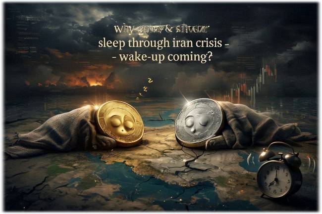 Why Gold & Silver Sleep Through Iran Crisis – Wake-Up Coming?